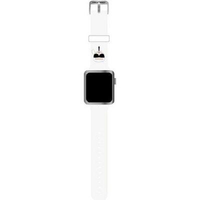 Karl Lagerfeld Каишка Karl Lagerfeld - Apple Watch, 42/44 mm, бяла (3666339031657)
