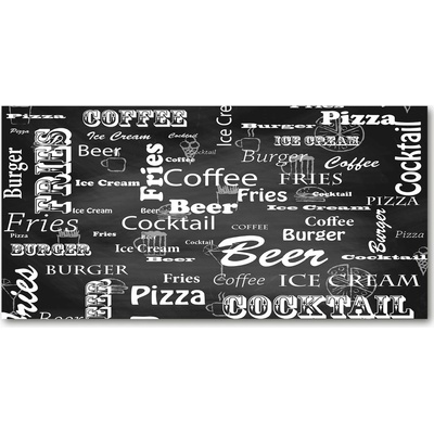 Foto-obraz fotografie na skle Menu v reštaurácii 100x50 cm