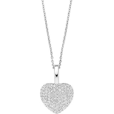 Ti Sento Přívěsek s řetízkem srdce se zirkony 6745ZI