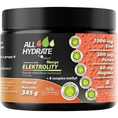 Aliness ALLHydrate Electrolytes + B-Complex Methyl, 345 g