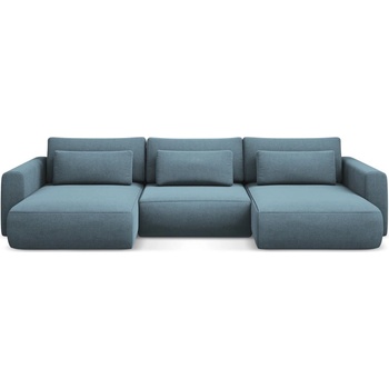 makamii Светлосин разтегателен ъглов диван с място за съхранение (U форма) Kapua - Makamii (KAPUA_UF_24_P1_C4)