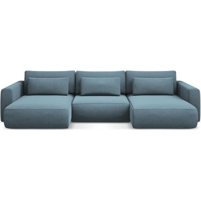 makamii Светлосин разтегателен ъглов диван с място за съхранение (U форма) Kapua - Makamii (KAPUA_UF_24_P1_C4)
