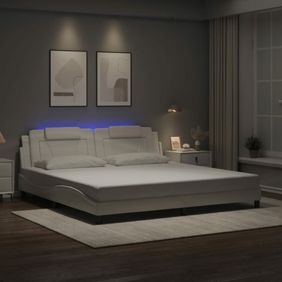 vidaXL 11461.3214044 Rám postele Viana s LED bez matrace bílý