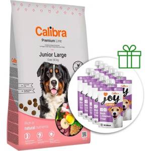 Calibra Dog Premium Line Junior Large 12 кг + 10 x лакомства БЕЗПЛАТНО