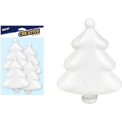 MFP Creative, polystyrénové stromčeky, výška 7,5cm, hladké, biele (4ks)