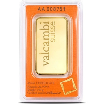 Valcambi zlatý slitek 100 g