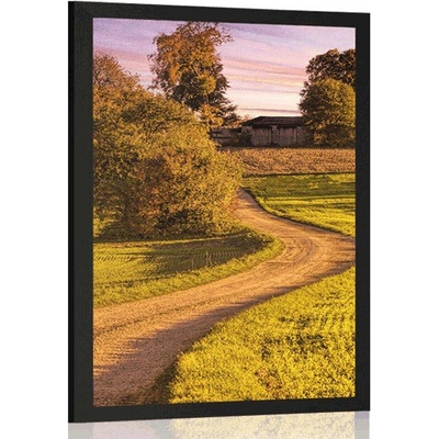 Plakát pohled na venkovskou krajinu - 20x30 white