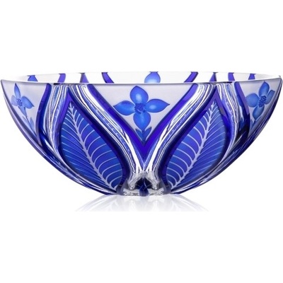 Bohemia Crystal Ručně broušená mísa Sasanka modrá 280 mm