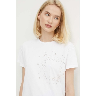 Sisley Памучна тениска Sisley в бяло (3F1QL1054)
