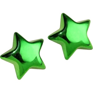 HARAHU Обици AD-33420 - Star / Зелена KP33420