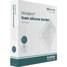 Kliniderm Foam Silicon Border Krytie na rany penové silikónové sterilné 10 x 10 cm 5 ks