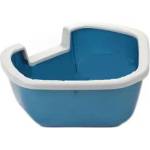 Ferplast Ъглова тоалетна за котки DAMA - синя - 57, 5 x 51, 5 x 22 см