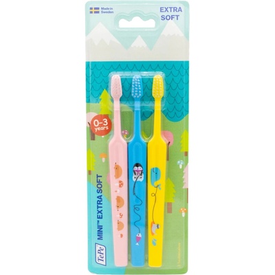 TePe MINI zubná kefka 0-3 roky x-soft 3 ks