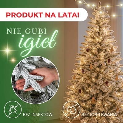 Springos CT0225 LUXUSNÝ ZASNEŽENÝ SMREK 220 CM