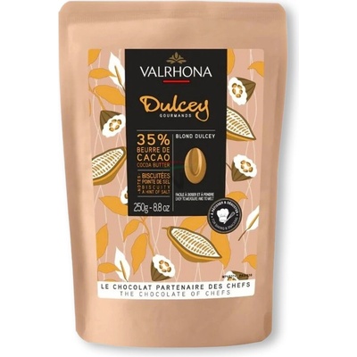 Valrhona Dulcey 35%, čokoládové pecky, 250 g