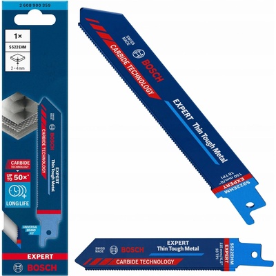 Bosch Pílový list EXPERT Thin Tough Metal S 522 EHM 1 ks 2608900359