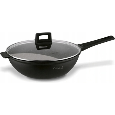 Wok Starke Pro 32 cm s nepřilnavým povrchem a poklicí Taylor Marble