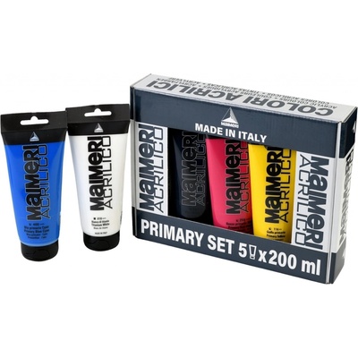 Maimeri Acrilico sada akrylových farieb 5 ks 200 ml