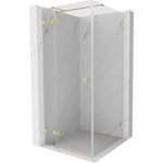 Mexen Lunar T лява душ кабина с врата 120 x 120 см, прозрачна, матово злато - 834T-120-120-55-00-L (834T-120-120-55-00-L)