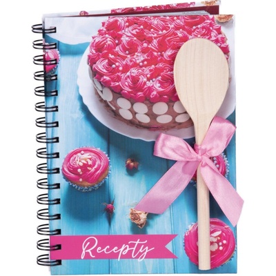Kniha na recepty s vařečkou A5 spirála Cake