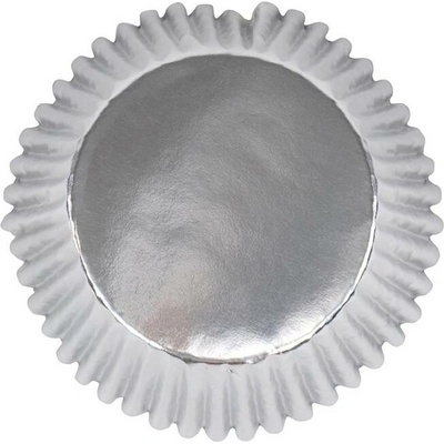 PME Stříbrné metalické košičky na cupcake 30ks Ø5cm