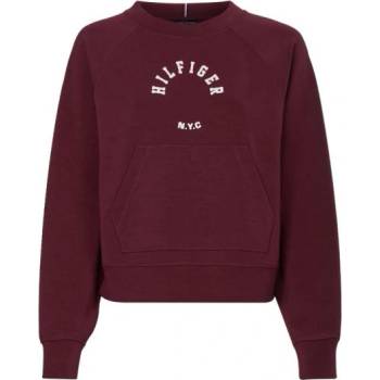 Tommy Hilfiger Дамска блуза с дълъг ръкав Tommy Hilfiger RLX Sueded Modal C NK Sweatshirt - Червен