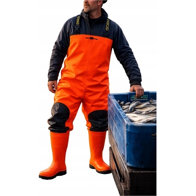 CHEST WADERS Rybářské holínky Max S5 G5009 vysoké na hruď oranžové