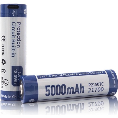 Keeppower 5000mAh USB-C 21700 P2150TC