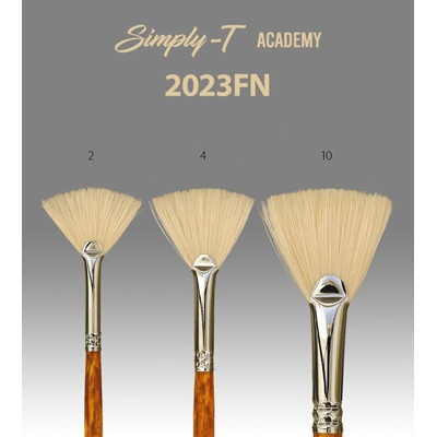 Štetec Simply-T Academy 2023FN - Bristle, vejár, dlhá rukoväť Veľkosť štetca: 4