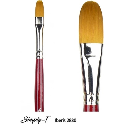 Štetec Simply-T Iberis 2880 - mačacie jazýček, krátka rukoväť Veľkosť štetca: 18
