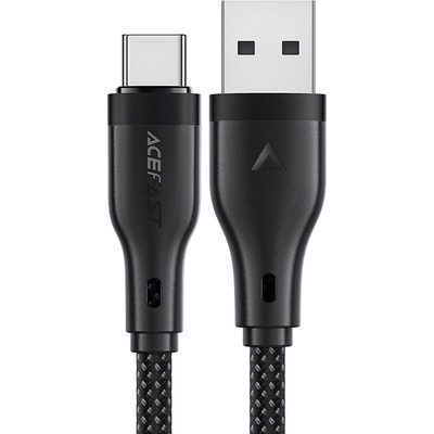 Acefast C8-04 rychlé nabíjení USB na Type-C 3A nylonový oplet 25 000 ohybů 1,2m černý