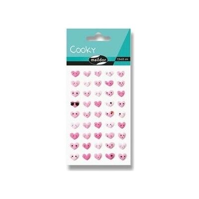 Maildor Samolepky 3D Cooky Emotikony srdce