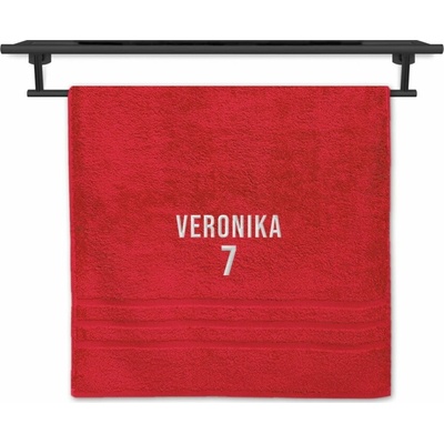 Povlečení Plus ručník pro sportovce se jménem 50 x 100 cm červený