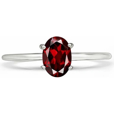 Nefertitis Granát broušený prsten stříbro RBC309
