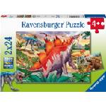 Ravensburger Детски пъзел Ravensburger от 2 x 24 части - Юрска дива природа (5179) - ozone