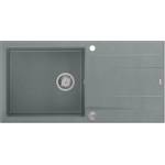 Quadron Вградена композитна мивка Quadron Unique Evan 146 XL сива - неръждаема стомана 100x50 см (HCQE10050U5_BS_P2O) Мивка за вграждане
