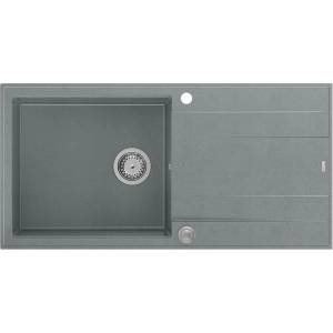 Quadron Вградена композитна мивка Quadron Unique Evan 146 XL сива - неръждаема стомана 100x50 см (HCQE10050U5_BS_P2O) Мивка за вграждане