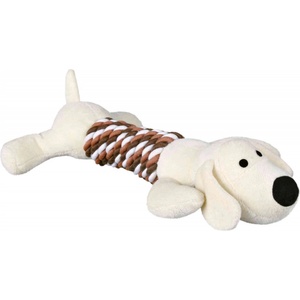 TRIXIE Animal with Rope - Забавна играчка за кучета - плюшено животно с въже за дъвчене, 32 см. /1 брой
