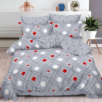 EmonaMall Двулицево спално бельо EmonaMall, 6 части - Модел S18953 (S18953-66666d)