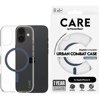 Panzer Калъф CARE - Flagship Blue MagSafe, iPhone 16, прозрачен (5715685004315)
