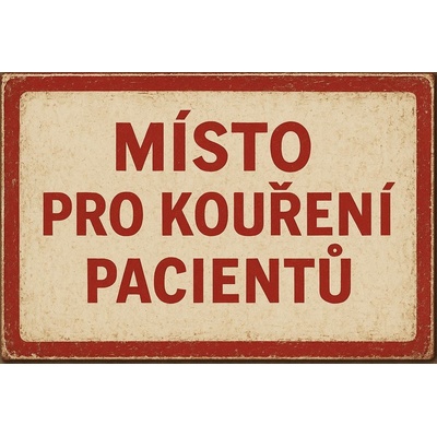 Ceduľa Místo Pro Kouření Pacientů