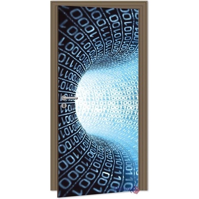 Dimex D-036 samolepící fototapeta na dveře BINARY STREAM rozměry 95 x 210 cm