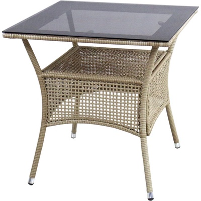 Bogdan Furniture Am Ратанова маса 45 -1 75/75/75h бежов ратан