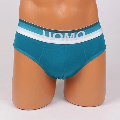 Памучен слип в петролено с широк външен ластик