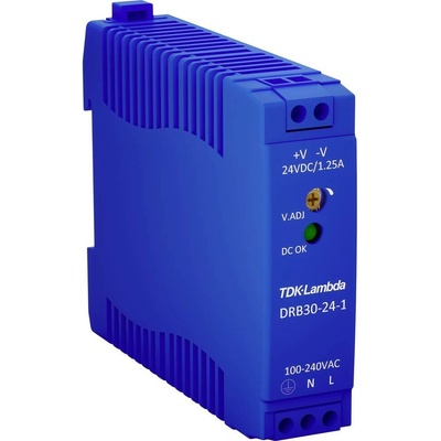 TDK-Lambda DRB30-24-1 sieťový zdroj na montážnu lištu (DIN lištu), 24 V/DC, 1.25 A, 30 W, výstupy 1 x