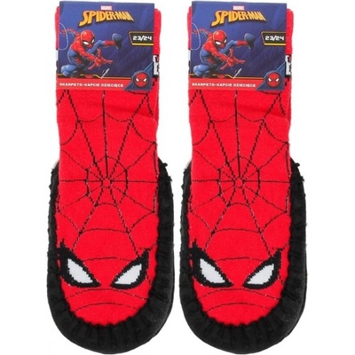 E plus M Detské chlapčenské protišmykové ponožky s nopkami papuče Spiderman MARVEL