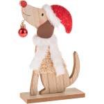 Dakls Дървена Коледна фигурка (височина 21 cm) Dog - Dakls (KAT22192)