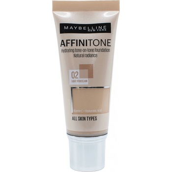 Maybelline Zjednocujúci make-up s HD pigmenty Affinitone Hydrating Tone-One-Tone Foundation 02 Light Porcelain 30 ml