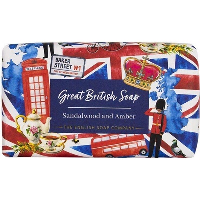 English Soap Company Santalové dřevo & Ambra tuhé mýdlo 190 g