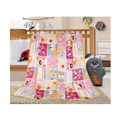Bellatex detská deka Ella ružový patchwork